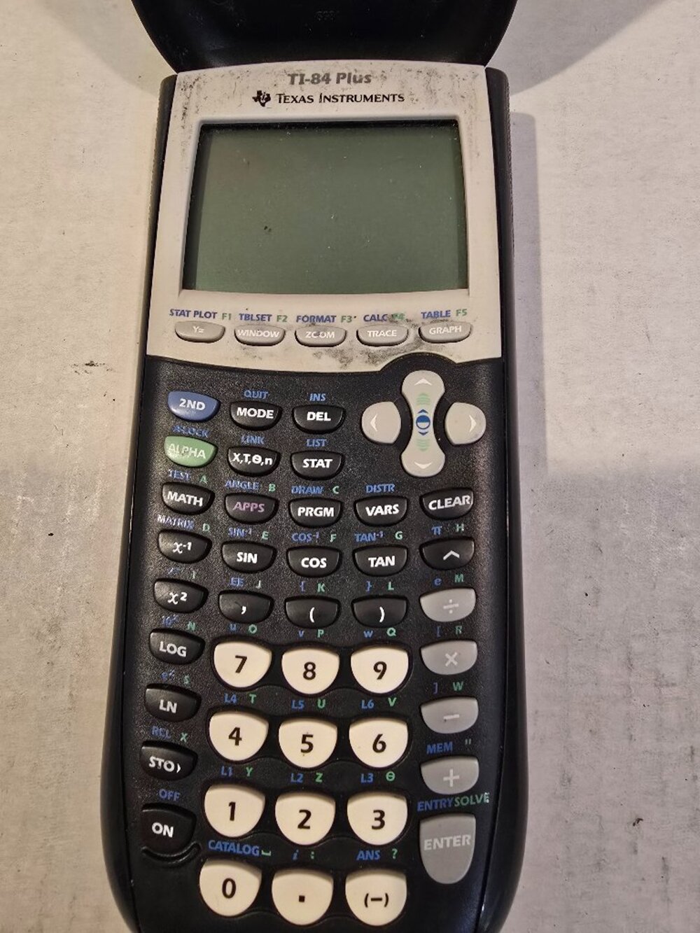 Calculator Graphing Texas Instrument TI-84 Plus Preowned Genuine Case Untested